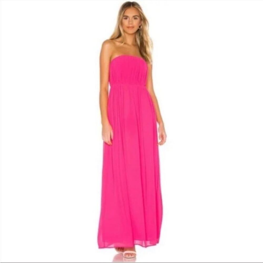 MAJORELLE Eleanora Pink Strapless Maxi Gown Size L Party Wedding‎